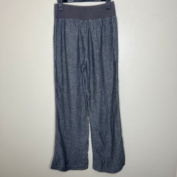 Soft Surrounding 100% Linen Pants MEDIUM High Rise Wide Leg Pull On Woven Casual - Picture 3 of 9